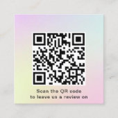 Google-Bewertungen | QR für Unternehmen Quadratische Visitenkarte (Vorderseite)