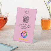 Google Bewertungen Tischschild | QR-Code Sockel Sockelschild (In SItu)