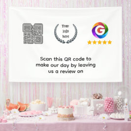 Google Bewertungen Tischschild | QR-Code Türschild Banner