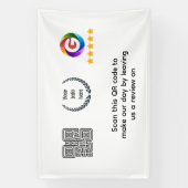 Google Bewertungen Tischschild | QR-Code Türschild Banner (Vertikal)