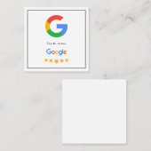 Google-Bewertungen | Überprüfung der Geschäftstäti Quadratische Visitenkarte (Vorne/Hinten)