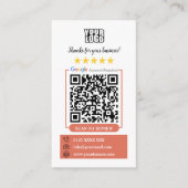 Google-Bewertungen | Verlass einer Überprüfung Ter Visitenkarte (Vorderseite)