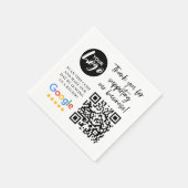 Google-Bewertungen Vielen Dank Logos QR-Code Serviette (Ecke)