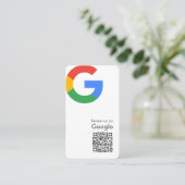 Google Bewertungen Visitenkarte | QR Code Bewertun (Stehend Vorderseite)