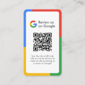Google Bewertungen Visitenkarte | QR-Code Bewertun (Vorderseite)