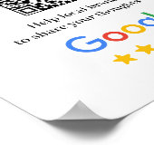 Google Bewertungs-Feedback QR Modernes Poster (Ecke)