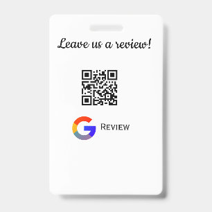 Google Bewertungs-Logo für Unternehmen Scan QR Bew Ausweis