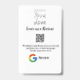 Google Bewertungs-Logo Geschäft Scan QR Bewertung Ausweis