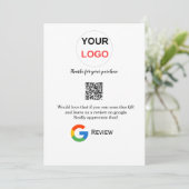 Google Bewertungs-Logo Geschäft Scan QR Bewertung Einladung (Stehend Vorderseite)