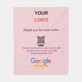 Google Bewertungs-Logo Geschäft Scan QR Bewertung Fleecedecke