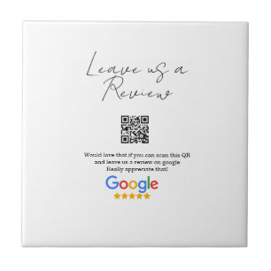 Google Bewertungs-Logo Geschäft Scan QR Bewertung Fliese