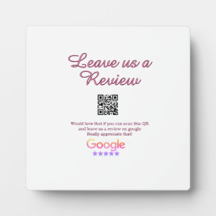 Google Bewertungs-Logo Geschäft Scan QR Bewertung Fotoplatte