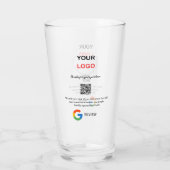 Google Bewertungs-Logo Geschäft Scan QR Bewertung Glas (Rückseite)