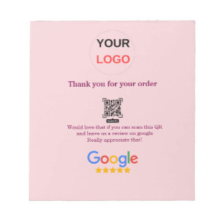 Google Bewertungs-Logo Geschäft Scan QR Bewertung Notizblock