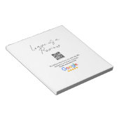 Google Bewertungs-Logo Geschäft Scan QR Bewertung Notizblock (angewinkelt)
