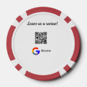 Google Bewertungs-Logo Geschäft Scan QR Bewertung Pokerchips (Rückseite)