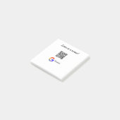 Google Bewertungs-Logo Geschäft Scan QR Bewertung Post-it Klebezettel (angewinkelt)