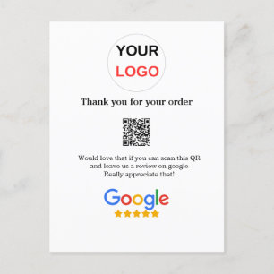 Google Bewertungs-Logo Geschäft Scan QR Bewertung Postkarte