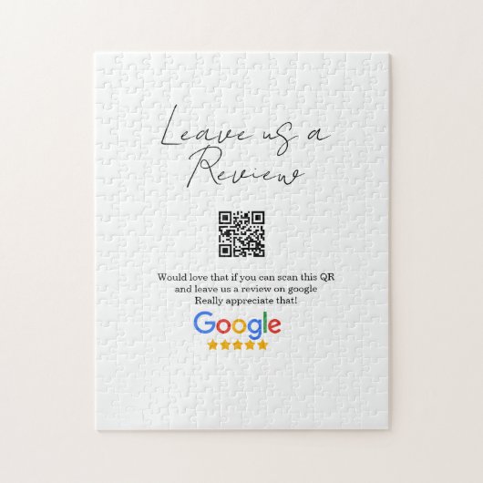 Google Bewertungs-Logo Geschäft Scan QR Bewertung Puzzle (Vertikal)