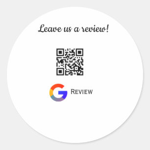 Google Bewertungs-Logo Geschäft Scan QR Bewertung Runder Aufkleber