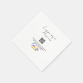 Google Bewertungs-Logo Geschäft Scan QR Bewertung Serviette (Ecke)