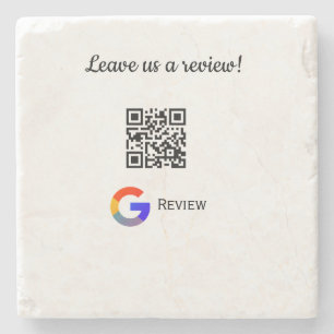 Google Bewertungs-Logo Geschäft Scan QR Bewertung Steinuntersetzer