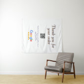 Google Bewertungs-Logo Geschäft Scan QR Bewertung Wandteppich (Beispiel (Horizontal))