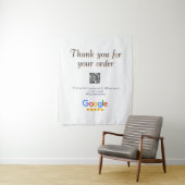 Google Bewertungs-Logo Geschäft Scan QR Bewertung Wandteppich (Beispiel)