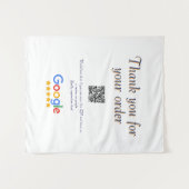 Google Bewertungs-Logo Geschäft Scan QR Bewertung Wandteppich (Vorderseite (Horizontal))