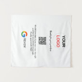 Google Bewertungs-Logo Geschäft Scan QR Bewertung Wandteppich (Vorderseite (Horizontal))