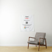 Google Bewertungs-Logo Geschäft Scan QR Bewertung Wandteppich (Beispiel)