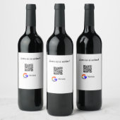 Google Bewertungs-Logo Geschäft Scan QR Bewertung Weinetikett (Flaschen)