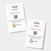 Google Bewertungs-Logo Scan QR Bewertung Ausweis (Vorder- & Rückseite)