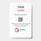 Google Bewertungs-Logo Scan QR Bewertung Ausweis (Rückseite)
