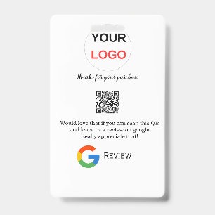 Google Bewertungs-Logo Scan QR Bewertung Ausweis