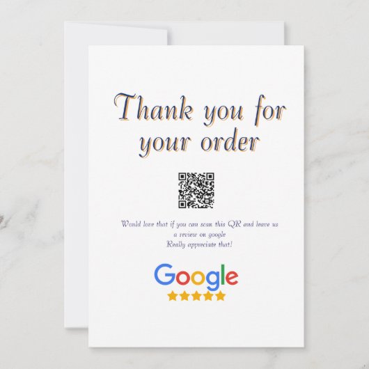 Google Bewertungs-Logo Scan QR Bewertung Einladung (Vorderseite)