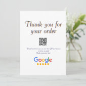 Google Bewertungs-Logo Scan QR Bewertung Einladung (Stehend Vorderseite)
