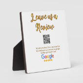 Google Bewertungs-Logo Scan QR Bewertung Fotoplatte (Vorderseite)
