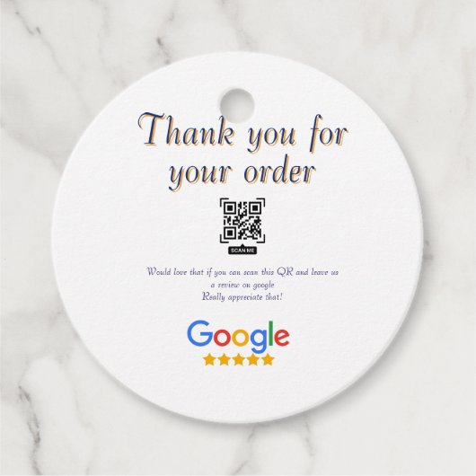 Google Bewertungs-Logo Scan QR Bewertung Geschenkanhänger (Vorderseite)