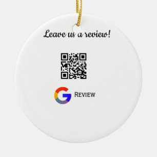 Google Bewertungs-Logo Scan QR Bewertung Keramik Ornament