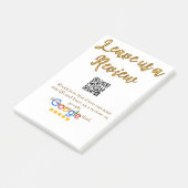 Google Bewertungs-Logo Scan QR Bewertung Post-it Klebezettel (angewinkelt)