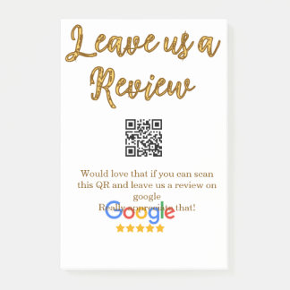 Google Bewertungs-Logo Scan QR Bewertung Post-it Klebezettel