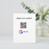 Google Bewertungs-Logo Scan QR Bewertung Postkarte (Stehend Vorderseite)