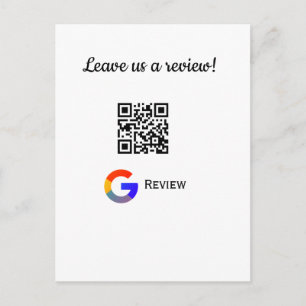 Google Bewertungs-Logo Scan QR Bewertung Postkarte