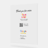 Google Bewertungs-Logo Website QR-Code scannen Acrylschild (Winkel)