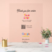 Google Bewertungs-Logo Website QR-Code scannen Acrylschild (Hochzeit)
