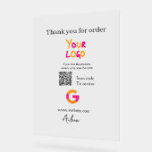 Google Bewertungs-Logo Website QR-Code scannen Acrylschild (Winkel)