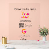 Google Bewertungs-Logo Website QR-Code scannen Acrylschild (Hochzeit)
