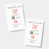 Google Bewertungs-Logo Website QR-Code scannen Ausweis (Vorder- & Rückseite)