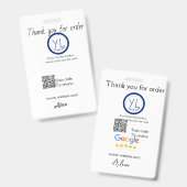 Google Bewertungs-Logo Website QR-Code scannen Ausweis (Vorder- & Rückseite)